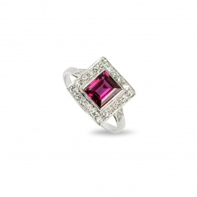 Platinum Ruby & Diamond Ring 1.30ct Platinum Ruby & Diamond Ring 1.30ct
